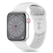 Apple Watch Series 10/9/8/7/6/SE Tech-Protect Silicone Strap - 40mm/41mm/42mm - White