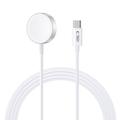 Tech-Protect UltraBoost Magnetic Charger for Apple Watch - USB-C Cable, 120cm - White