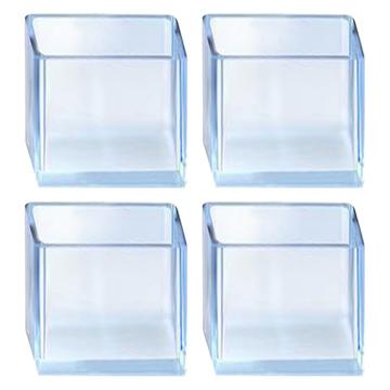 Transparent Chair Leg Caps - 25x25mm - 4 Pcs.