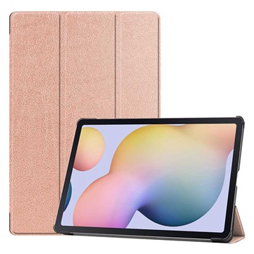 Tri-Fold Series Samsung Galaxy Tab S7+/S8+ Folio Case - Rose Gold