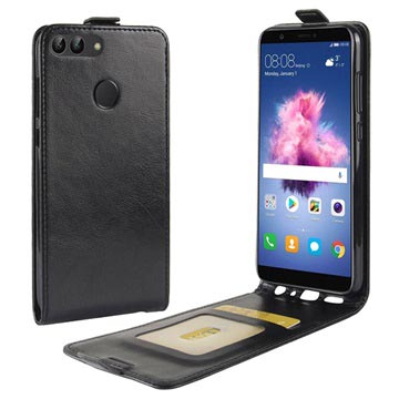 Huawei P Smart Vertical Flip Case with Card Slot - Black