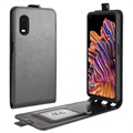 Samsung Galaxy Xcover Pro Vertical Flip Case with Card Slot - Black