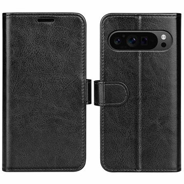 Google Pixel 9 Pro XL Wallet Case with Magnetic Closure - Black