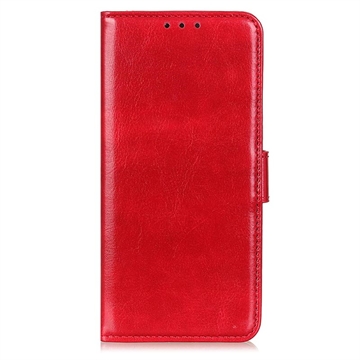 iPhone 15 Pro Wallet Case with Magnetic Closure - Red