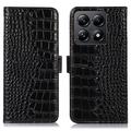 Xiaomi 14T Pro Crocodile Series Wallet Leather Case with RFID - Black