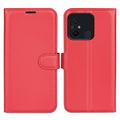 Xiaomi Redmi 12C Wallet Case with Magnetic Closure - Red