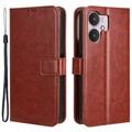 Xiaomi Redmi 13C 5G/Poco M6 Wallet Case with Magnetic Closure - Brown