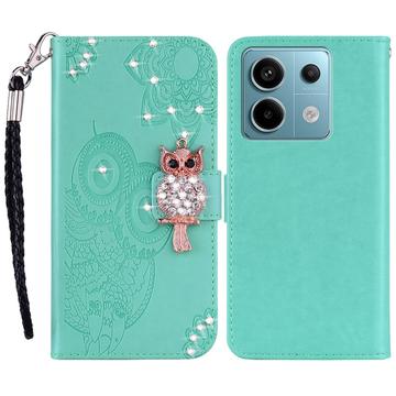 Xiaomi Redmi Note 13 Owl Rhinestone Wallet Case