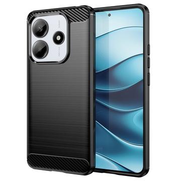 Xiaomi Redmi Note 14 Brushed TPU Case - Carbon Fiber