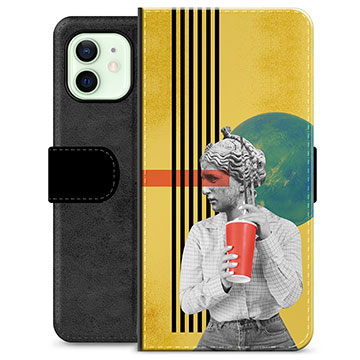 iPhone 12 Premium Wallet Case - Retro Art