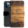 iPhone 12 Pro Premium Wallet Case - Wood