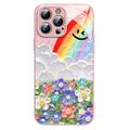 iPhone 13 Pro Smile & Rainbow Hybrid Case - Pink