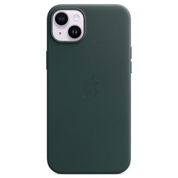 iPhone 14 Plus Apple Leather Case with MagSafe MPPA3ZM/A (Open-Box Satisfactory) - Forest Green