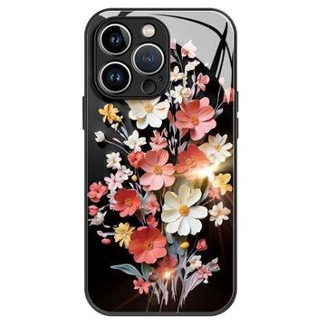 iPhone 14 Pro Max Flower Bouquet Hybrid Case - Black