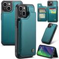 iPhone 15 Plus Caseme C22 Case RFID Card Wallet - Green