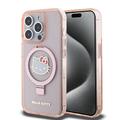 iPhone 15 Pro Hello Kitty IML Ringstand Glitter MagSafe Case - Pink