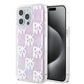 iPhone 15 Pro Max DKNY Liquid Glitter Checkered Pattern Case