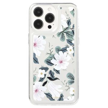 iPhone 15 Pro Max Fashion TPU Case - White Flowers