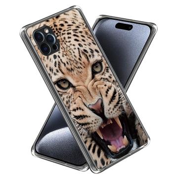 iPhone 15 Pro Stylish Ultra-Slim TPU Case - Leopard