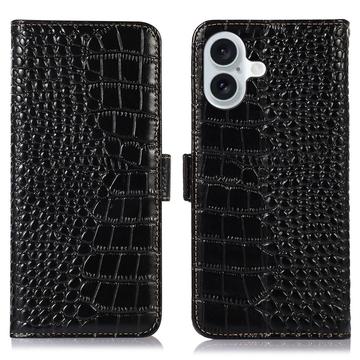 iPhone 16 Crocodile Series Wallet Leather Case with RFID