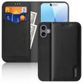 iPhone 16 Dux Ducis Hivo Wallet Leather Case - Black