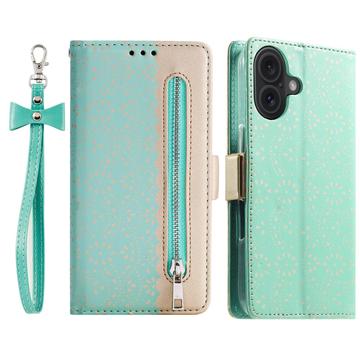 iPhone 16 Lace Pattern Wallet Case