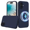 iPhone 16 Liquid Silicone Case - MagSafe Compatible - Dark Blue