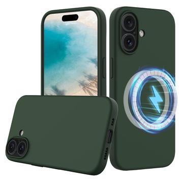 iPhone 16 Liquid Silicone Case - MagSafe Compatible - Dark Green