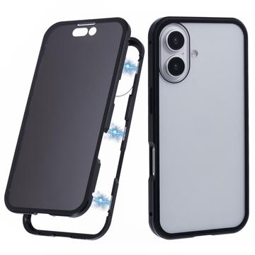 iPhone 16 Magnetic Case with Tempered Glass - Privacy - Black