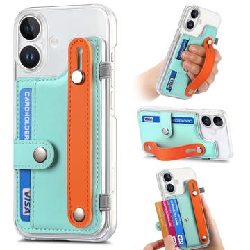 iPhone 16 Plastic Case CY1 - Card Slot, Wristband, Kickstand