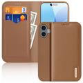 iPhone 16 Plus Dux Ducis Hivo Wallet Leather Case - Brown