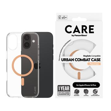 iPhone 16 Plus PanzerGlass Care Transparent Urban Combat Case - MagSafe Compatible