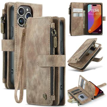 iPhone 16 Pro Caseme C30 Multifunctional Wallet Case - Brown