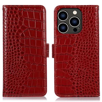 iPhone 16 Pro Crocodile Series Wallet Leather Case with RFID