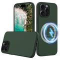 iPhone 16 Pro Liquid Silicone Case - MagSafe Compatible - Dark Green