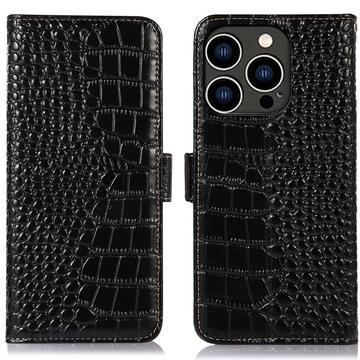 iPhone 16 Pro Max Crocodile Series Wallet Leather Case with RFID