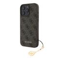 iPhone 16 Pro Max Guess 4G Charms Collection Hybrid Case - Brown