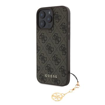 iPhone 16 Pro Max Guess 4G Charms Collection Hybrid Case - Brown