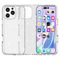 iPhone 16 Pro Max Stylish Glitter Series Hybrid Case - White