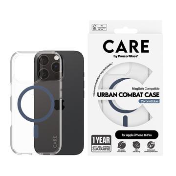 iPhone 16 Pro PanzerGlass Care Transparent Urban Combat Case - MagSafe Compatible - Blue