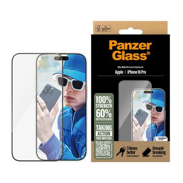 iPhone 16 Pro PanzerGlass Ultra-Wide Fit EasyAligner Screen Protector - Black Edge