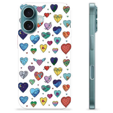 iPhone 16 TPU Case - Hearts