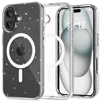 iPhone 16 Tech-Protect Flexair Glitter Magnetic Hybrid Case - Transparent