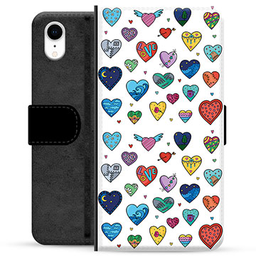 iPhone XR Premium Wallet Case - Hearts