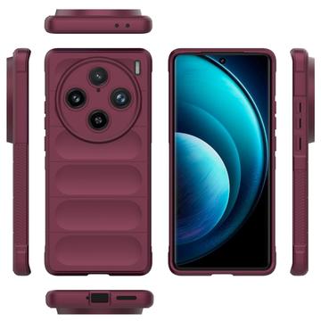 vivo X100 Pro Rugged Series TPU Case - Wine Red